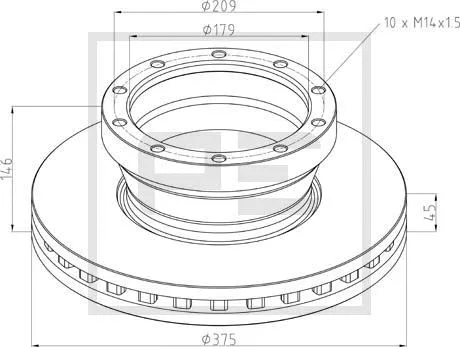 Disque de frein PE Automotive 106.205-00A