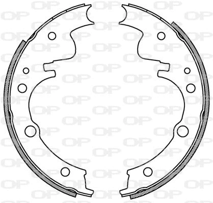 Jeu de mâchoires de frein OPEN PARTS BSA2058.00