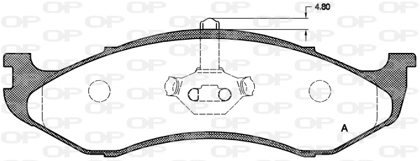 Kit de plaquettes de frein, frein à disque OPEN PARTS BPA0467.00