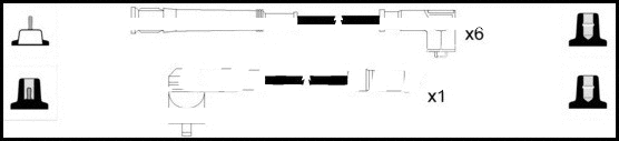Kit de câbles d'allumage LEMARK HOES834