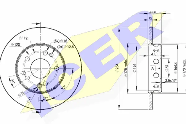 Disque de frein ICER 78BD7210-2