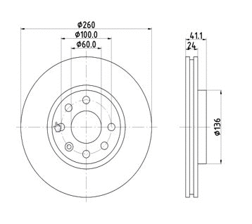 Disque de frein MTR 12108559