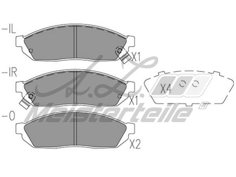 Kit de plaquettes de frein, frein à disque A.Z. Meisterteile AZMT-44-022-2123