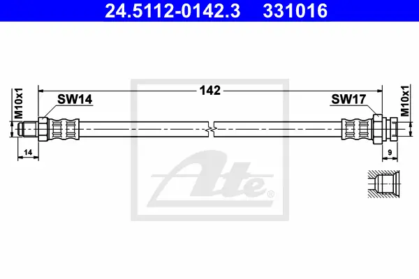 Flexible de frein ATE-APAC 24.5112-0142.3