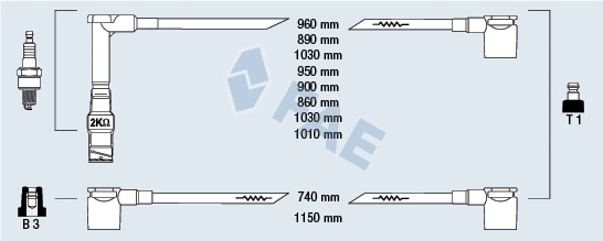 Kit de câbles d'allumage FAE 85520