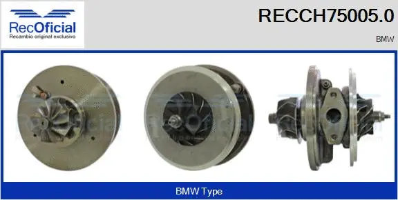 Groupe carter, turbocompresseur RECOFICIAL RECCH75005.0