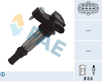 Bobine d'allumage FAE 80355