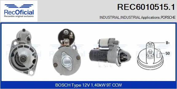 Démarreur RECOFICIAL REC6010515.1