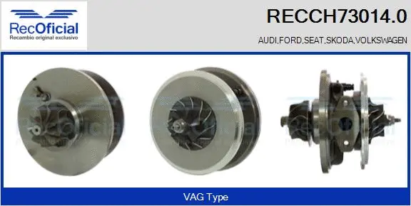 Groupe carter, turbocompresseur RECOFICIAL RECCH73014.0