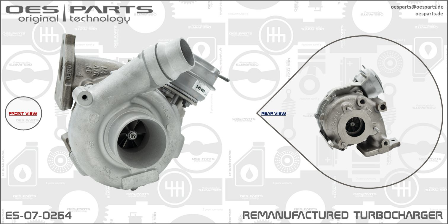 Turbocompresseur, suralimentation OES PARTS ES-07-0264