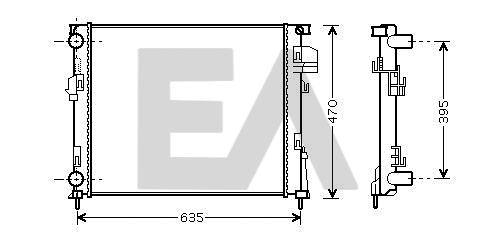 Radiateur, refroidissement du moteur EACLIMA 31R60135