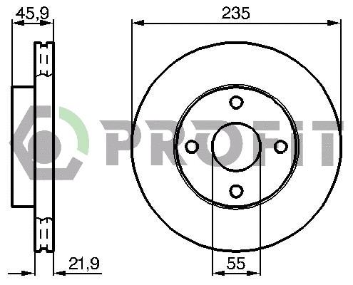 Disque de frein PROFIT 5010-1104