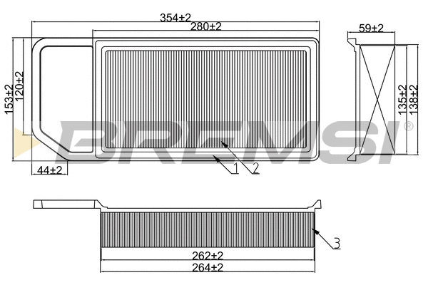 Filtre à air BREMSI FA2329