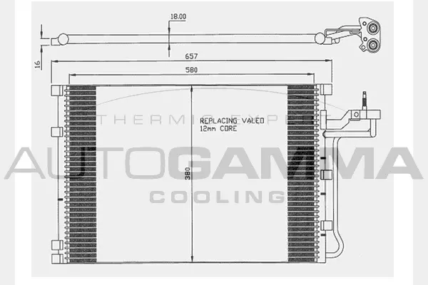 Condenseur, climatisation AUTOGAMMA 104477