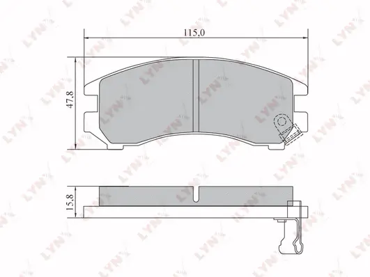 Kit de plaquettes de frein, frein à disque LYNXAUTO BD-7307