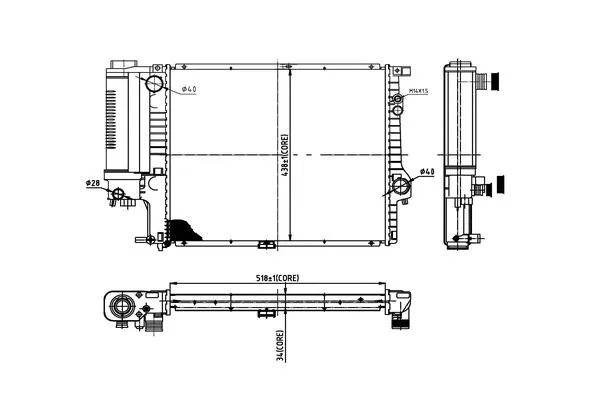 Radiateur, refroidissement du moteur ORDONEZ 2066061