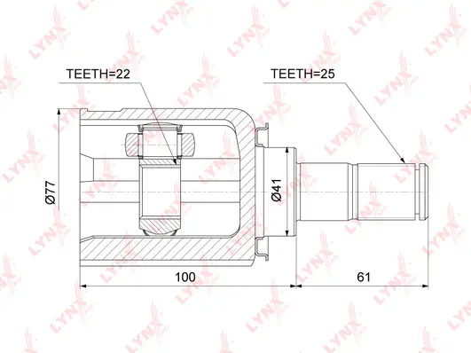 Jeu de joints, arbre de transmission LYNXAUTO CI-3743