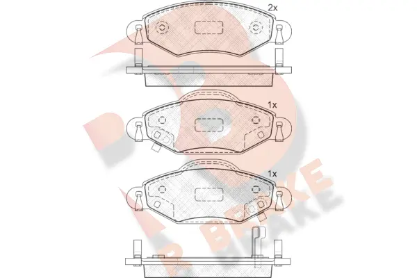 Kit de plaquettes de frein, frein à disque R BRAKE RB1587