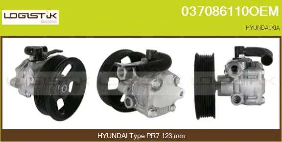 Pompe hydraulique, direction LGK 037086110OEM