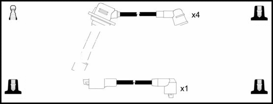 Kit de câbles d'allumage LEMARK HOES574