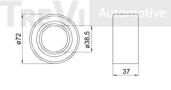 Kit de roulements de roue TREVI AUTOMOTIVE WB1625