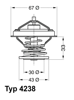 Thermostat, liquide de refroidissement MDR WAL-423892