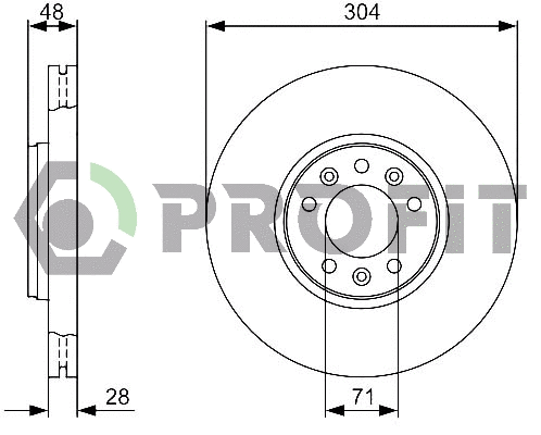 Disque de frein PROFIT 5010-1615