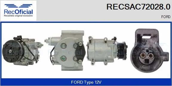 Compresseur, climatisation RECOFICIAL RECSAC72028.0