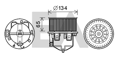 Moteur électrique, pulseur d'air habitacle EACLIMA 42A05001