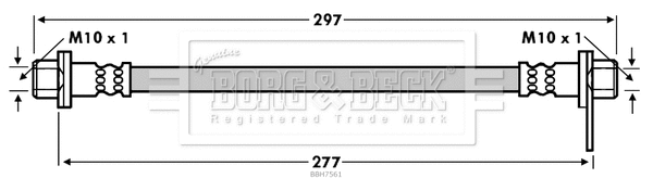 Flexible de frein BORG & BECK BBH7561