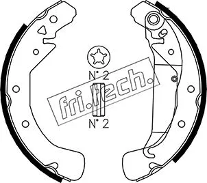 Jeu de mâchoires de frein fri.tech. 1073.169