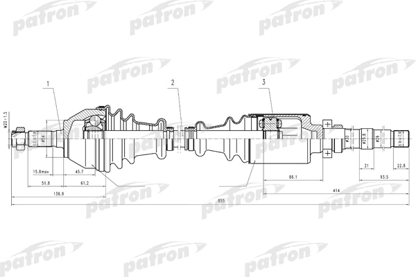Arbre de transmission PATRON PDS0011