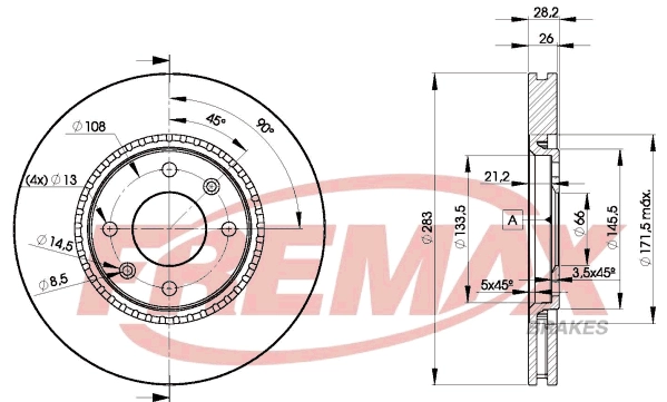 Disque de frein FREMAX BD-7406