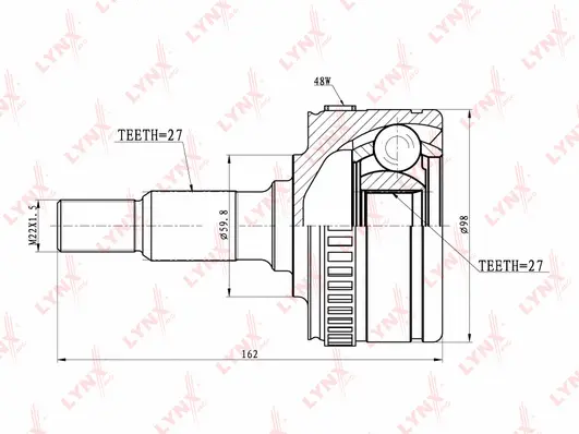 Jeu de joints, arbre de transmission LYNXAUTO CO-5300A
