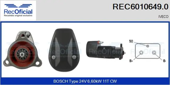 Démarreur RECOFICIAL REC6010649.0
