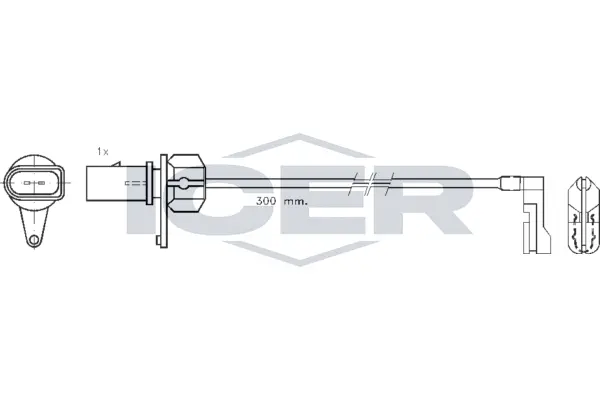 Contact d'avertissement, usure des plaquettes de frein ICER 610459 E C