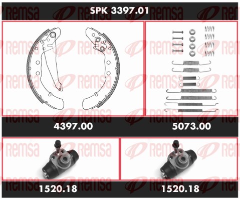 Kit de freins, freins à tambours REMSA SPK 3397.01