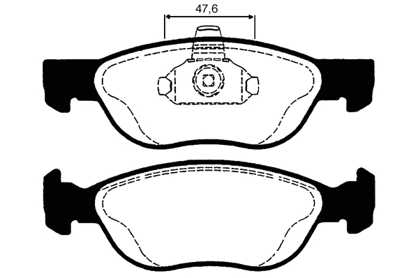 Kit de plaquettes de frein, frein à disque Technika 01256