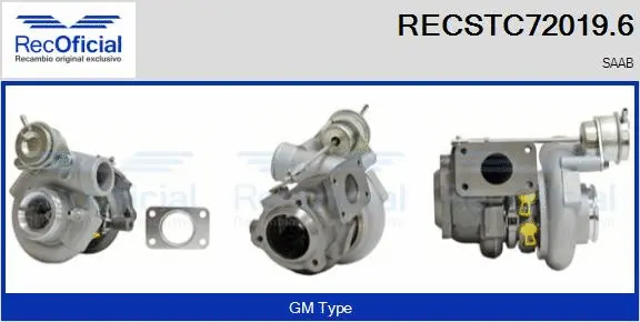 Turbocompresseur, suralimentation RECOFICIAL RECSTC72019.6