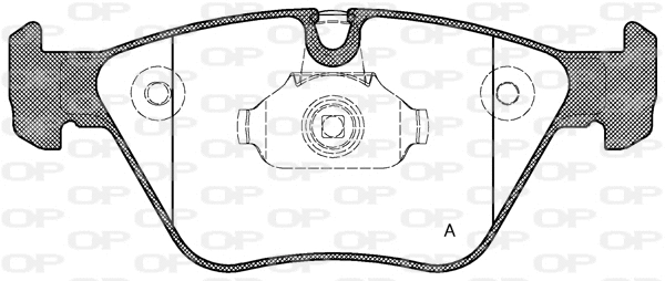 Kit de plaquettes de frein, frein à disque OPEN PARTS BPA0963.00