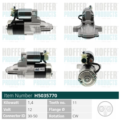 Démarreur HOFFER H5035770