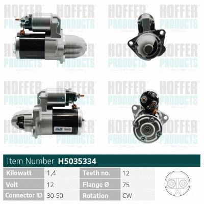 Démarreur HOFFER H5035334