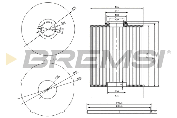 Filtre à carburant BREMSI FE0769