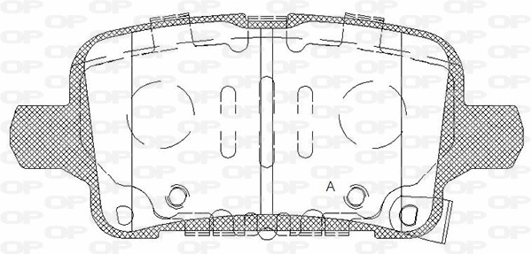 Kit de plaquettes de frein, frein à disque OPEN PARTS BPA1628.12