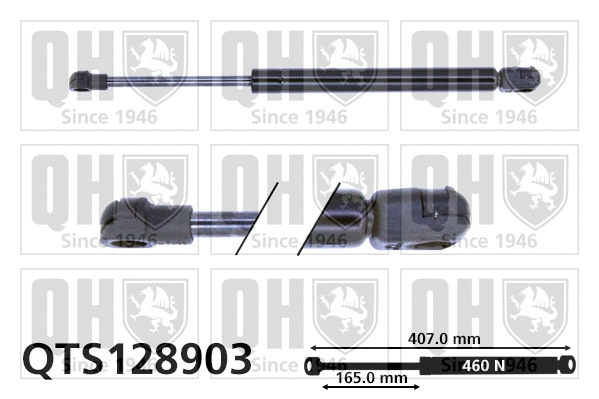 Vérin, capot-moteur QUINTON HAZELL QTS128903