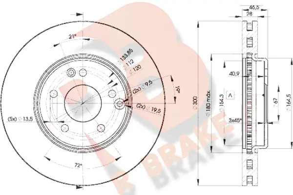 Disque de frein R BRAKE 78RBD20411
