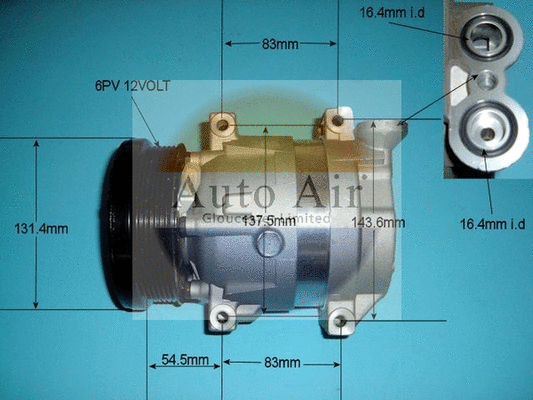 Compresseur, climatisation AUTO AIR GLOUCESTER 14-2205