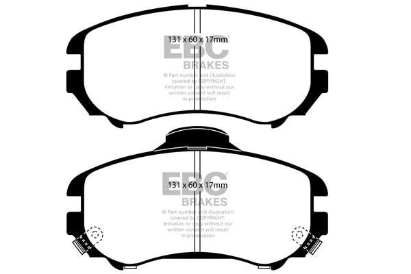Kit de plaquettes de frein, frein à disque EBC Brakes DP21643
