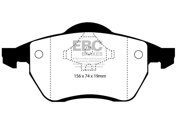 Kit de plaquettes de frein, frein à disque EBC Brakes DP21074