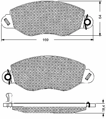 Kit de plaquettes de frein, frein à disque BSF 10653